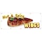 Signmission Hot & Spicy Wings Banner Heavy Duty 13 Oz Vinyl with Grommets B-120 Hot & Spicy Wings - alternate 1